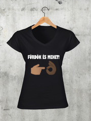 Töltsd be a képet Galéria nézetbe Fürdök és mehet! V-nyakú női póló