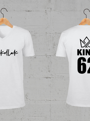 Töltsd be a képet Galéria nézetbe King+Queen V-nyakú férfi és női póló