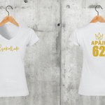 Töltsd be a képet Galéria nézetbe Apájé+Anyájé V-nyakú férfi és női póló A
