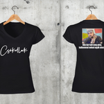 Töltsd be a képet Galéria nézetbe Limitált  Oda kár kell meg pénz V-nyakú női póló
