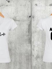 Töltsd be a képet Galéria nézetbe Apájé+Anyájé V-nyakú férfi és női póló A
