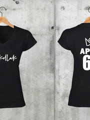 Töltsd be a képet Galéria nézetbe Apájé+Anyájé V-nyakú férfi és női póló A
