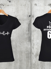 Töltsd be a képet Galéria nézetbe Főnök(elméletileg)+Főnök(gyakorlatban) V-nyakú férfi és női póló A
