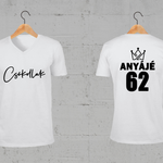 Töltsd be a képet Galéria nézetbe Apájé+Anyájé V-nyakú férfi és női póló A
