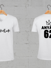 Töltsd be a képet Galéria nézetbe Apájé+Anyájé V-nyakú férfi és női póló A
