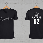 Töltsd be a képet Galéria nézetbe Apájé+Anyájé V-nyakú férfi és női póló A
