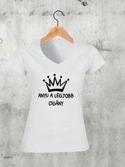 Töltsd be a képet Galéria nézetbe Anyu a legjobb cigány V-nyakú női póló
