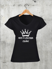 Töltsd be a képet Galéria nézetbe Anyu a legjobb cigány V-nyakú női póló
