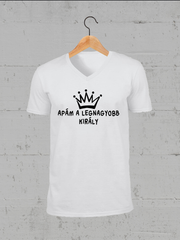 Töltsd be a képet Galéria nézetbe Apám a legnagyobb király V-nyakú póló
