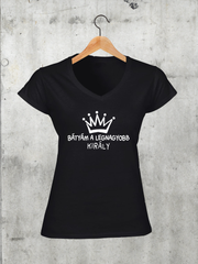 Töltsd be a képet Galéria nézetbe Bátyám a legnagyobb király V-nyakú női póló
