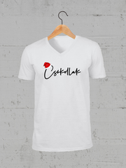 Töltsd be a képet Galéria nézetbe Csókollak karácsonyi V-nyakú póló
