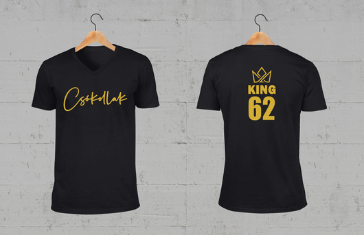 King+Queen V-nyakú férfi és női póló