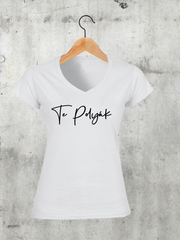 Töltsd be a képet Galéria nézetbe Te polyák V-nyakú női póló
